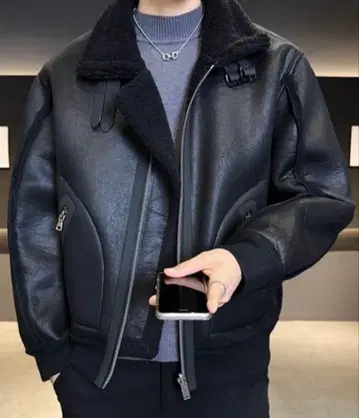 포 무스탕 에비에이터 자켓