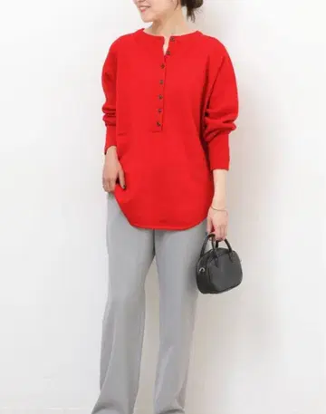 울 믹스 2way 빅 풀오버 니트