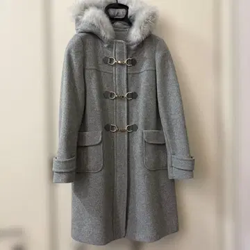 더플 코트 퍼 달린 후드