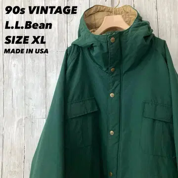 메이드인 USA 90s 빈티지 구제 의류 엘엘빈 마운틴 파카 XL 그린