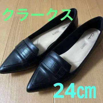 새상품급 클락스 Clarks 포인티드 플랫 펌프스 24cm