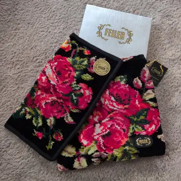 미사용 FEILER 플라워 무늬 손수건 복조리 세트 [익명 메일편]