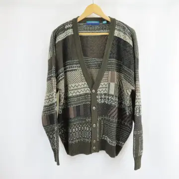 VINTAGE CLAY BROOKE 아크릴 니트 가디건 XXL