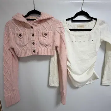 ANDMARY 메리 로고 케이블 니트 세트