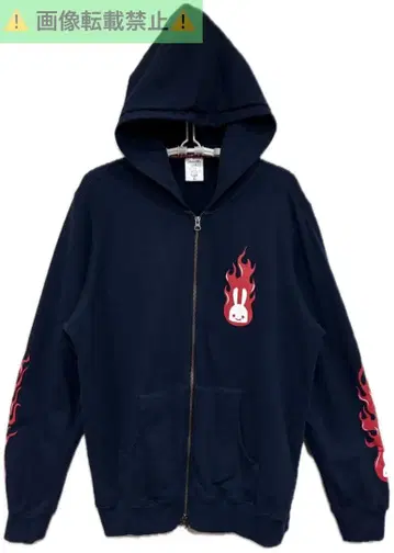 *큔 CUNE 토끼 파오야 소매 프린트 지퍼 후드티 XL