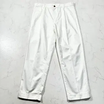 레어 XL 현행 모델 빔즈 1 Pleat 80/3 Twill 화이트