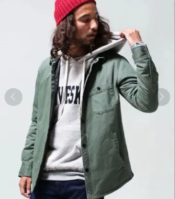 나노 유니버스 니시카와 다운 카키 다운 셔츠 자켓