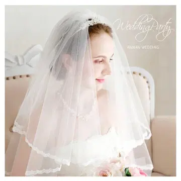 annan wedding 레이스 숏 베일