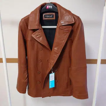 Haruf 천연 가죽 피코트 카멜