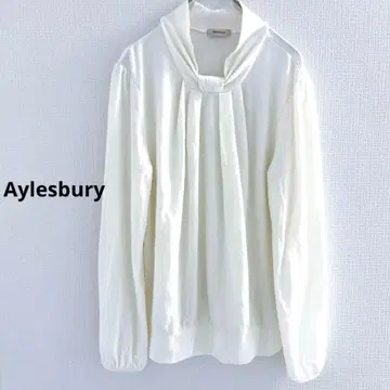 Aylesbury 보타이 리본 니트 스웨터 화이트 M