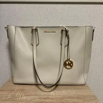 MICHAEL KORS 토트백 화이트 소가죽 A4