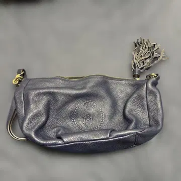 옥타 호텔 네이비 가죽 숄더백 태슬 포함