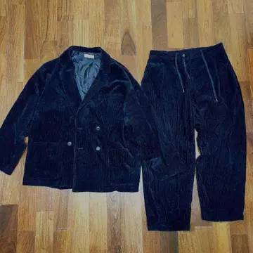 네이비 코듀로이 더블 브레스트 수트