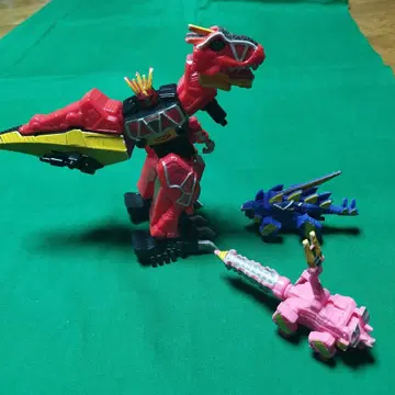 공룡 로봇 세트 (빨간색, 파랑, 핑크)