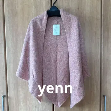 미사용 택 포함 핑크 스톨 숄 울 알파카 혼방