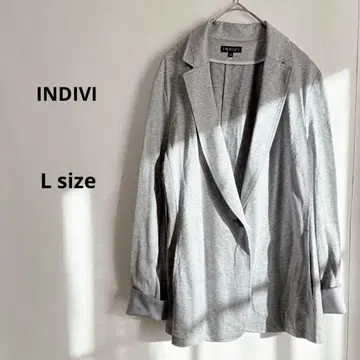 INDIVI 인디비 테일러드 자켓 L 그레이 원 버튼
