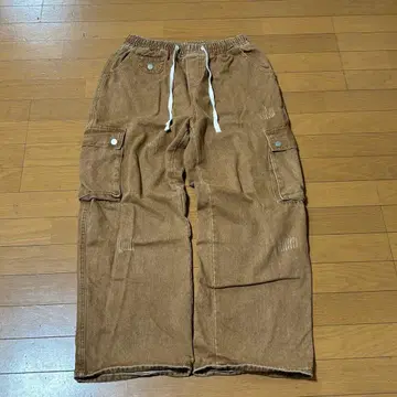 neos 와이드 실루엣 카고 팬츠 M 블랙 블랙 네오스