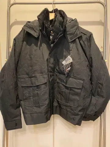 데드스탁 후드 부착 나일론 자켓 SECURITY