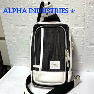 [ 새상품급 ] ALPHA INDUSTRIES 바디백 다크 데님