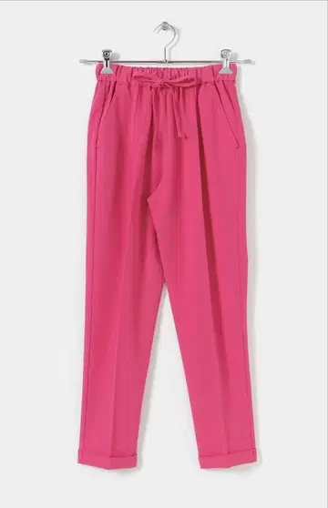 미사용 택 포함 핑크 테이퍼드 이지 팬츠