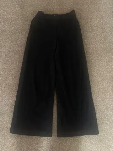 띠어리 더블 페이스 와이드 팬츠 XS 블랙