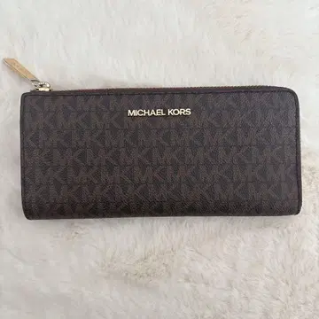 익명 배송 MICHAEL KORS 브라운 장지갑 지퍼
