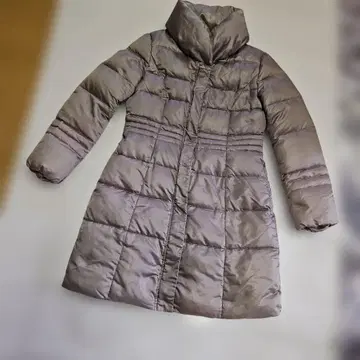 INDIVI 롱 다운 자켓 그레이 퀼팅 사이즈 36