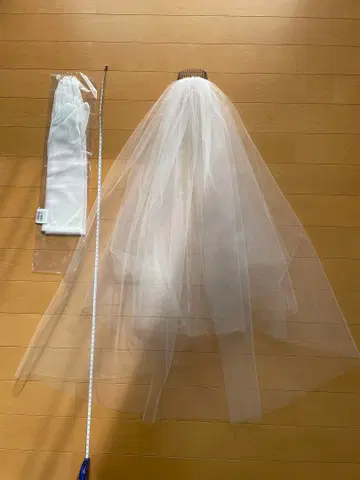 웨딩 베일과 그로브 세트
