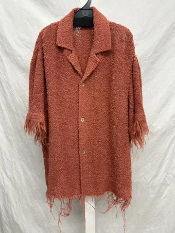 오렌지 프린지 가디건