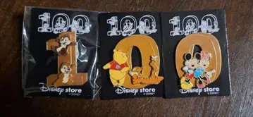 디즈니 스토어 핀 배지 3개 세트 100주년 기념