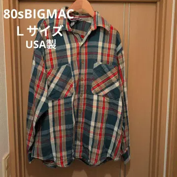 80s BIGMAC 플란넬 셔츠 USA L 사이즈