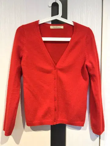 새상품급! Pinky&Dianne 캐시미어 100% 빨간색 가디건