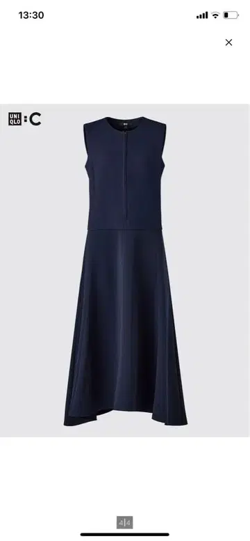 UNIQLO:C 슬리브리스 원피스 네이비