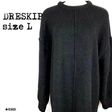 DRESKIP 드레스킵 니트 원피스 블랙 L 0365