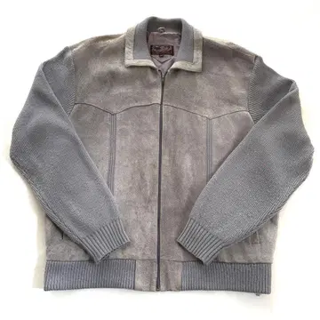 그레이 스웨이드 니트 자켓