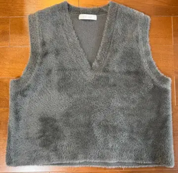 NFILO 앙피로 워셔블 나일론 샤기 베스트 차콜