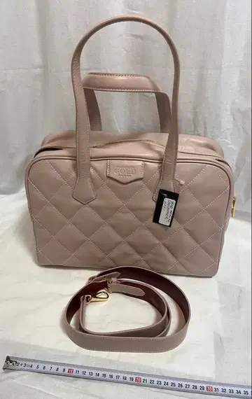 GOLD 핑크 퀼팅 투웨이 백