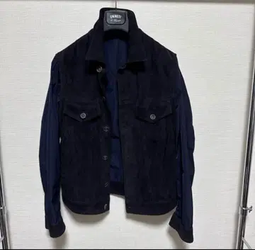 EMMETTI 엔메티 스웨이드 나일론 블루종 48 네이비