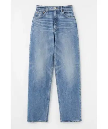 MOUSSY 라이트 블루 하이웨스트 데님 팬츠