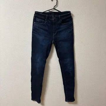 스키니 데님 다크 블루 블랙