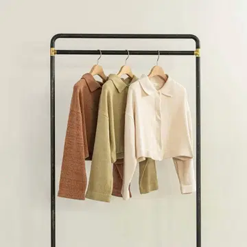 hinari 숏 몰 니트 가디건