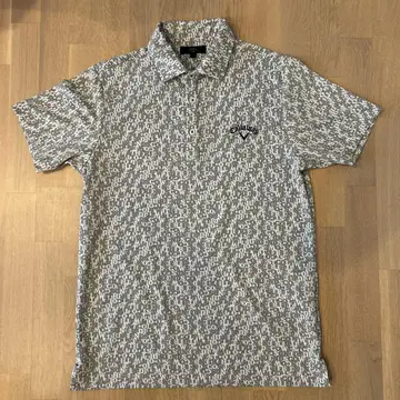 캘러웨이 문자 패턴 피케 셔츠 L 사이즈 그레이