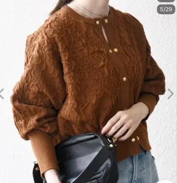 (25년 가을/겨울) SHIPS any 자카드 범피 컴팩트 가디건