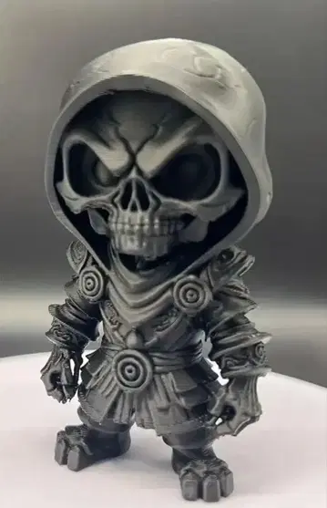 뼈 디자인 후드 부착 피규어 약 10cm