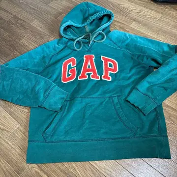 GAP 그린 컬러 후드 부착 후드티
