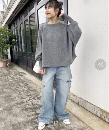 스픽앤스팬 돌먼 롱 리브 니트