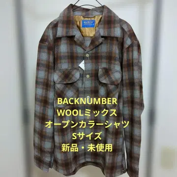 백넘버 FJ 셔츠 울 믹스 오픈 카라 셔츠 펜들턴