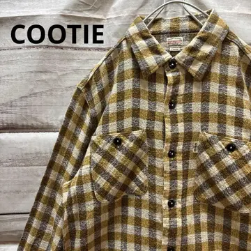 COOTIE GLORY BOUND 체크 셔츠 L 고양이 눈 버튼 일본제