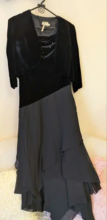 포멀 드레스 블랙 레이어드 볼레로 타입 13호