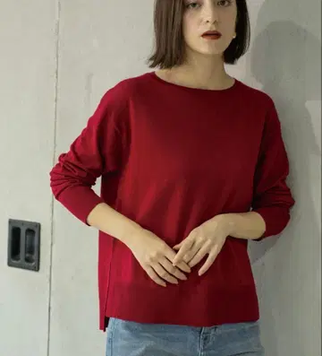 택 포함 미사용 새상품 오파크 클립 니트 엑스트라 파인 메리노 34